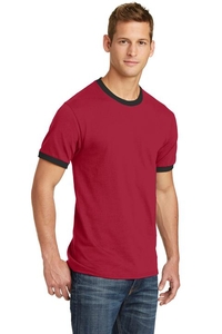 PC54R - Port & Company Core Cotton Ringer Tee.  PC54R