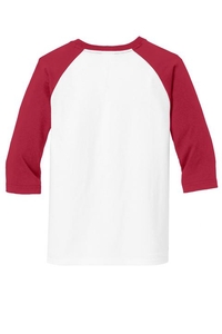 PC55YRS - Port & Company Youth Core Blend 3/4-Sleeve Raglan Tee