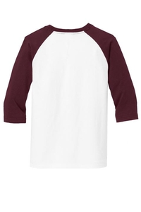 PC55YRS - Port & Company Youth Core Blend 3/4-Sleeve Raglan Tee