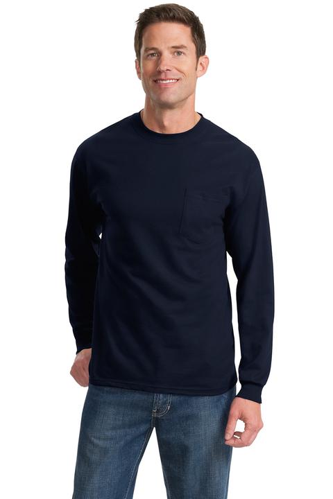 PC61LSPT - Port & Company Tall Long Sleeve Essential Pocket Tee