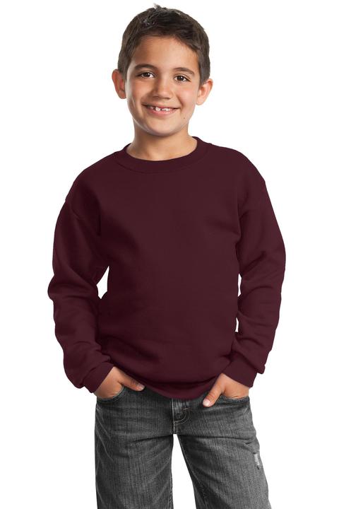 PC90Y - Port & Company - Youth Core Fleece Crewneck Sweatshirt.  PC90Y