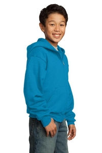 PC90YZH - Port & Company - Youth Core Fleece Full-Zip Hooded Sweatshirt.  PC90YZH