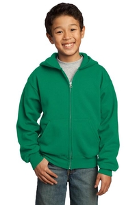 PC90YZH - Port & Company - Youth Core Fleece Full-Zip Hooded Sweatshirt.  PC90YZH