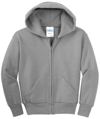 PC90YZH - Port & Company - Youth Core Fleece Full-Zip Hooded Sweatshirt.  PC90YZH