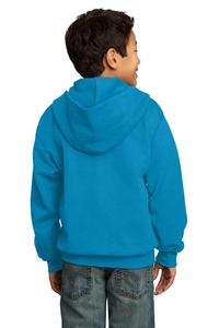 PC90YZH - Port & Company - Youth Core Fleece Full-Zip Hooded Sweatshirt.  PC90YZH