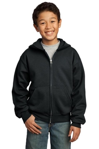 PC90YZH - Port & Company - Youth Core Fleece Full-Zip Hooded Sweatshirt.  PC90YZH