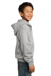 PC90YZH - Port & Company - Youth Core Fleece Full-Zip Hooded Sweatshirt.  PC90YZH