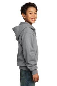 PC90YZH - Port & Company - Youth Core Fleece Full-Zip Hooded Sweatshirt.  PC90YZH