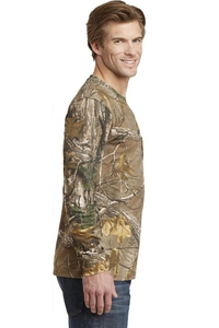 S020R - Russell Outdoors Realtree Long Sleeve Explorer 100% Cotton T-Shirt with Pocket