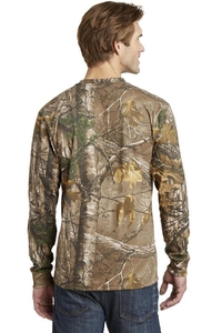 S020R - Russell Outdoors Realtree Long Sleeve Explorer 100% Cotton T-Shirt with Pocket