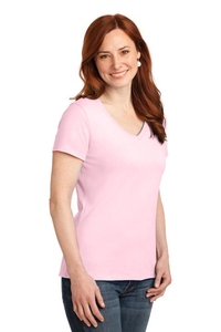 S04V - Hanes Ladies Nano-T Cotton V-Neck T-Shirt