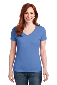 S04V - Hanes Ladies Nano-T Cotton V-Neck T-Shirt