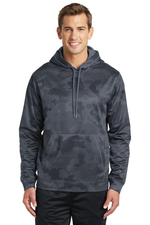 ST240 - Sport-Tek Sport-Wick CamoHex Fleece Hooded Pullover