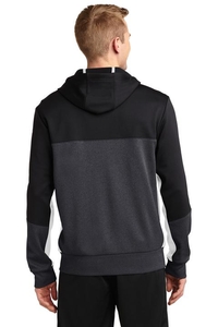 ST245 - Sport-Tek Tech Fleece Colorblock Full-Zip Hooded Jacket