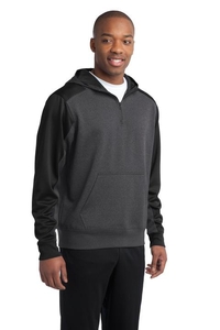 ST249 - Sport-Tek  Tech Fleece Colorblock 1/4-Zip Hooded Sweatshirt