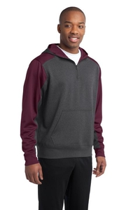 ST249 - Sport-Tek  Tech Fleece Colorblock 1/4-Zip Hooded Sweatshirt