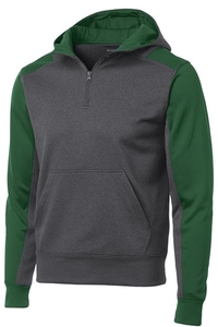 ST249 - Sport-Tek  Tech Fleece Colorblock 1/4-Zip Hooded Sweatshirt