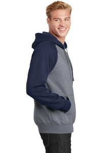 ST267 - Sport-Tek Raglan Colorblock Pullover Hooded Sweatshirt