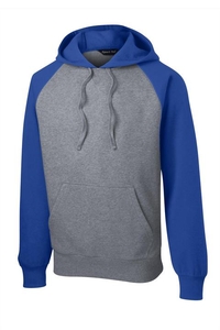 ST267 - Sport-Tek Raglan Colorblock Pullover Hooded Sweatshirt