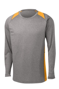 ST361LS - Sport-Tek Long Sleeve Heather Colorblock Contender Tee