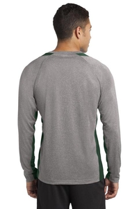 ST361LS - Sport-Tek Long Sleeve Heather Colorblock Contender Tee