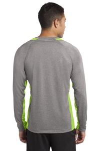 ST361LS - Sport-Tek Long Sleeve Heather Colorblock Contender Tee