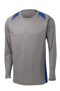 ST361LS - Sport-Tek Long Sleeve Heather Colorblock Contender Tee