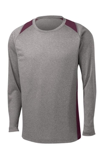 ST361LS - Sport-Tek Long Sleeve Heather Colorblock Contender Tee