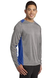 ST361LS - Sport-Tek Long Sleeve Heather Colorblock Contender Tee