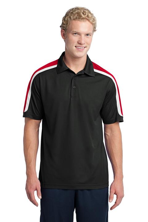 ST658 - Sport-Tek Tricolor Shoulder Micropique Sport-Wick Polo