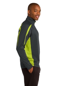 ST851 - Sport-Tek Sport-Wick Stretch 1/2-Zip Colorblock Pullover