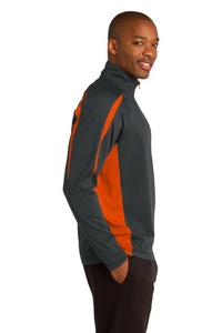 ST851 - Sport-Tek Sport-Wick Stretch 1/2-Zip Colorblock Pullover