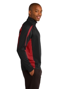 ST851 - Sport-Tek Sport-Wick Stretch 1/2-Zip Colorblock Pullover