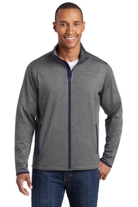 ST853 - Sport-Tek Sport-Wick Stretch Contrast Full-Zip Jacket.  ST853