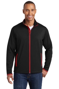 ST853 - Sport-Tek Sport-Wick Stretch Contrast Full-Zip Jacket.  ST853