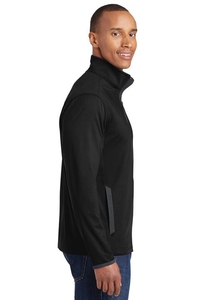 ST853 - Sport-Tek Sport-Wick Stretch Contrast Full-Zip Jacket.  ST853