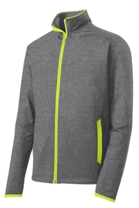 ST853 - Sport-Tek Sport-Wick Stretch Contrast Full-Zip Jacket.  ST853