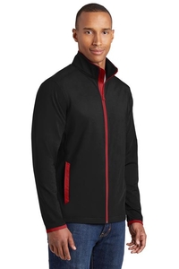 ST853 - Sport-Tek Sport-Wick Stretch Contrast Full-Zip Jacket.  ST853