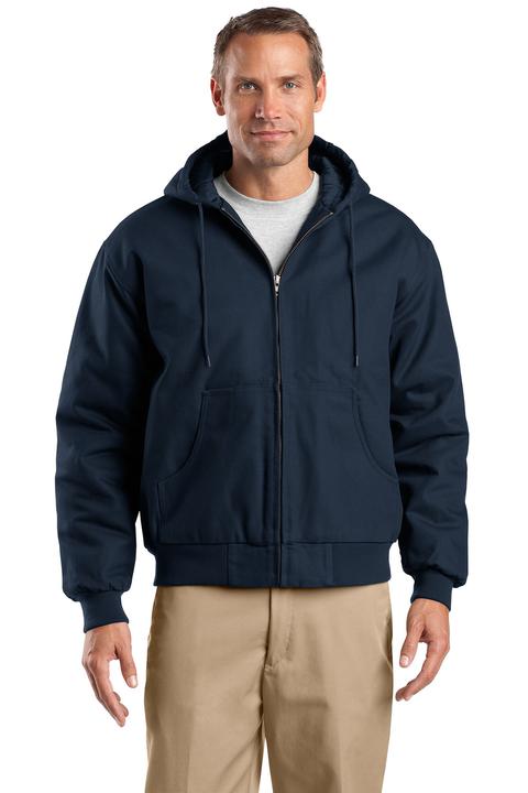 TLJ763H - CornerStone Tall Duck Cloth Hooded Work Jacket