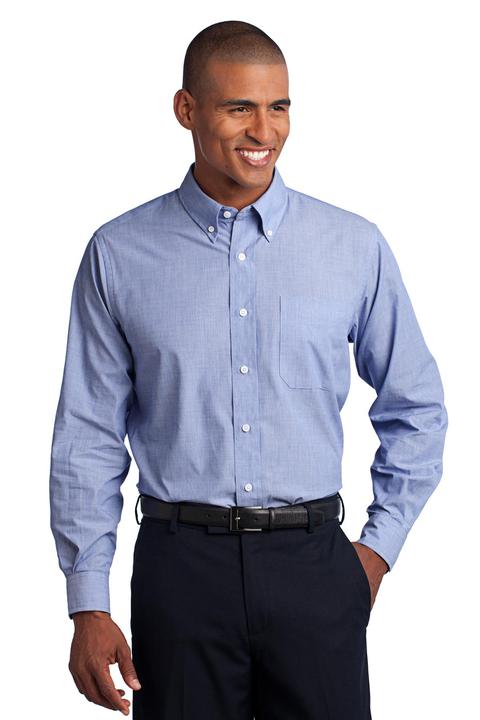 TLS640 - Port Authority Tall Crosshatch Easy Care Shirt