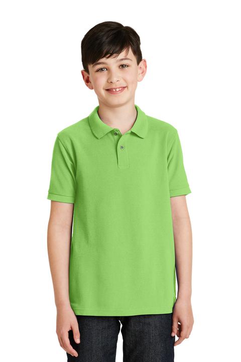 Y500 - Port Authority Youth Silk Touch Polo.  Y500