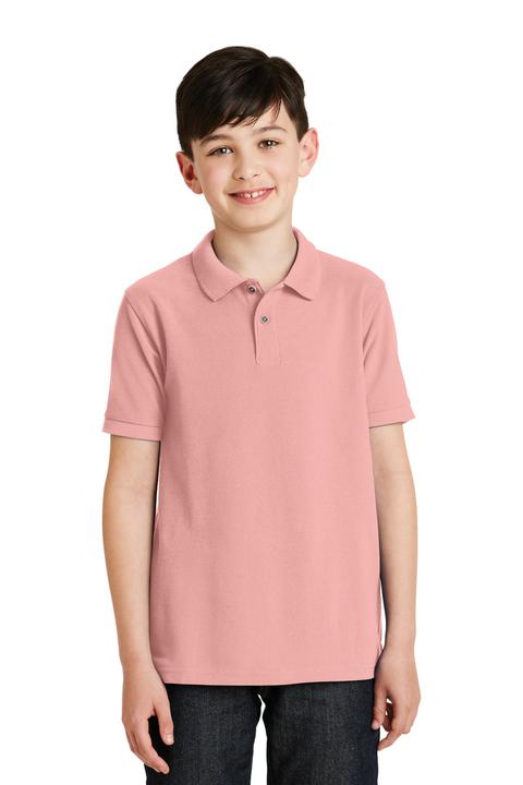 Y500 - Port Authority Youth Silk Touch Polo.  Y500