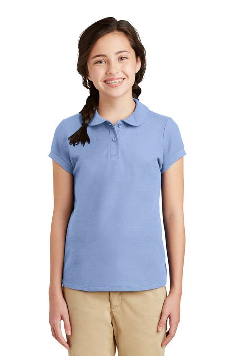 YG503 - Port Authority Girls Silk Touch Peter Pan Collar Polo