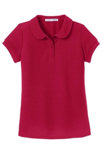 YG503 - Port Authority Girls Silk Touch Peter Pan Collar Polo