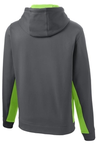 YST235 - Sport-Tek Youth Sport-Wick Fleece Colorblock Hooded Pullover.  YST235