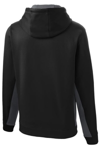 YST235 - Sport-Tek Youth Sport-Wick Fleece Colorblock Hooded Pullover.  YST235