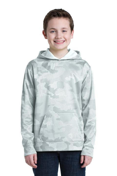 YST240 - Sport-Tek Youth Sport-Wick CamoHex Fleece Hooded Pullover.  YST240