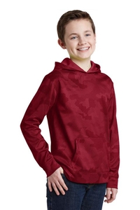 YST240 - Sport-Tek Youth Sport-Wick CamoHex Fleece Hooded Pullover.  YST240