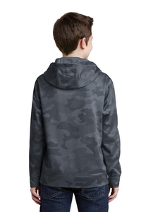 YST240 - Sport-Tek Youth Sport-Wick CamoHex Fleece Hooded Pullover.  YST240