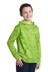 YST240 - Sport-Tek Youth Sport-Wick CamoHex Fleece Hooded Pullover.  YST240